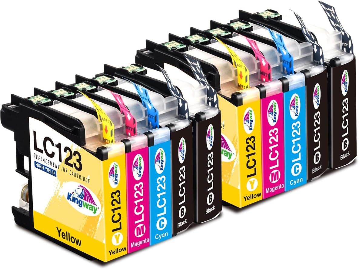 KINGWAY LC123 ink cartridges 10-pack (compatible replacements for Brother LC123)