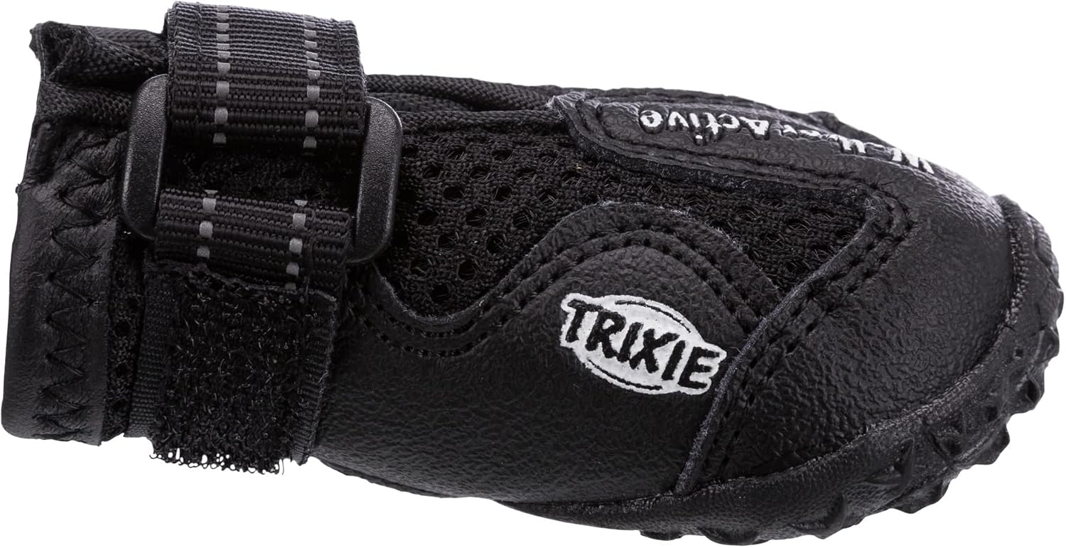 Detalle de TRIXIE Walker Active skyddsstövlar för hund, svarta, M–L, 2-pack