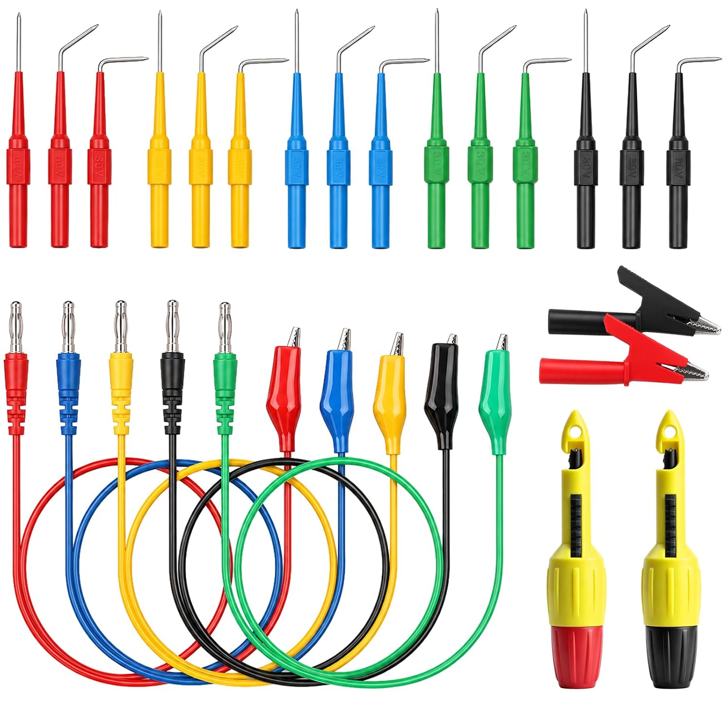 Detalle de HORUSDY 24-Piece Back Probe Kit for Automotive Testing, Multi-Angle Pins