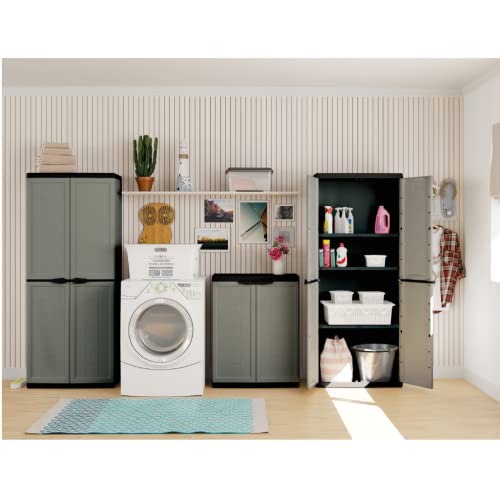 Detalle de Keter Armadio Jolly Basso: 1 Ripiano Regolabile, Grigio/Nero, 68x39x85H cm