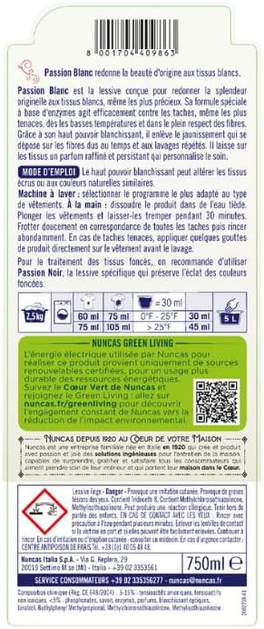 Thumbnail 1 de Nuncas Passion Blanc - Lessive Spécifique pour Tissus Blancs (750 ml)