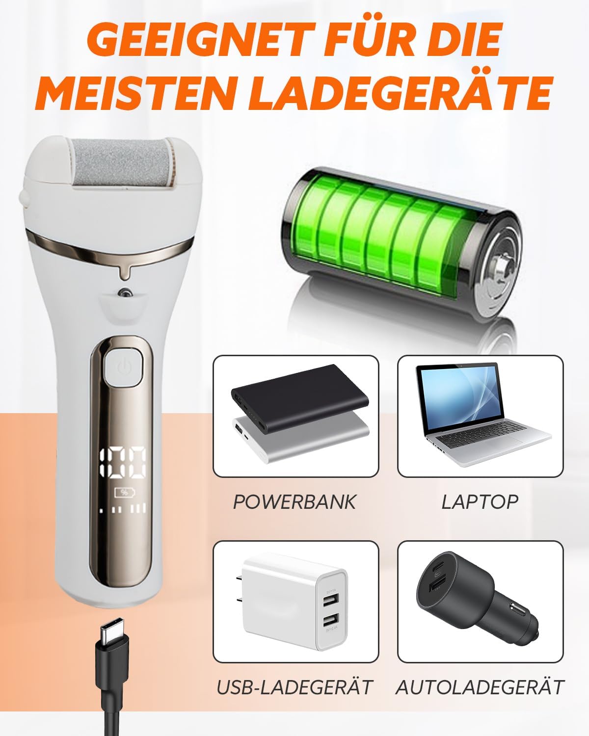 Thumbnail 4 de Hornhautentferner Elektrisch 1200 mAh
