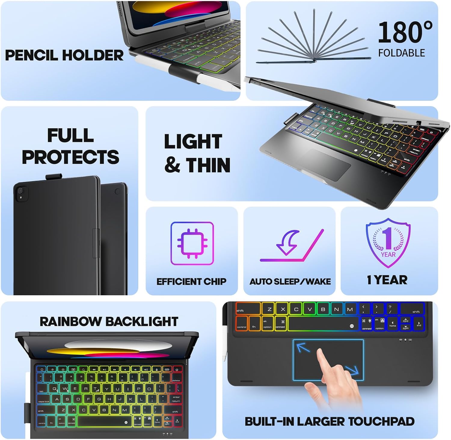 Thumbnail 3 de NOKBABO iPad 11th Case with Keyboard
