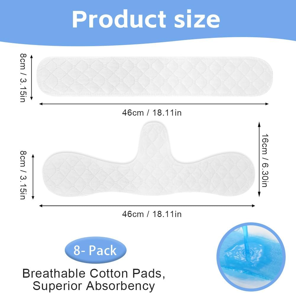 Detalle 2 de Vicloon Under Bra Sweat Liners, Washable Cotton-Blend Pads