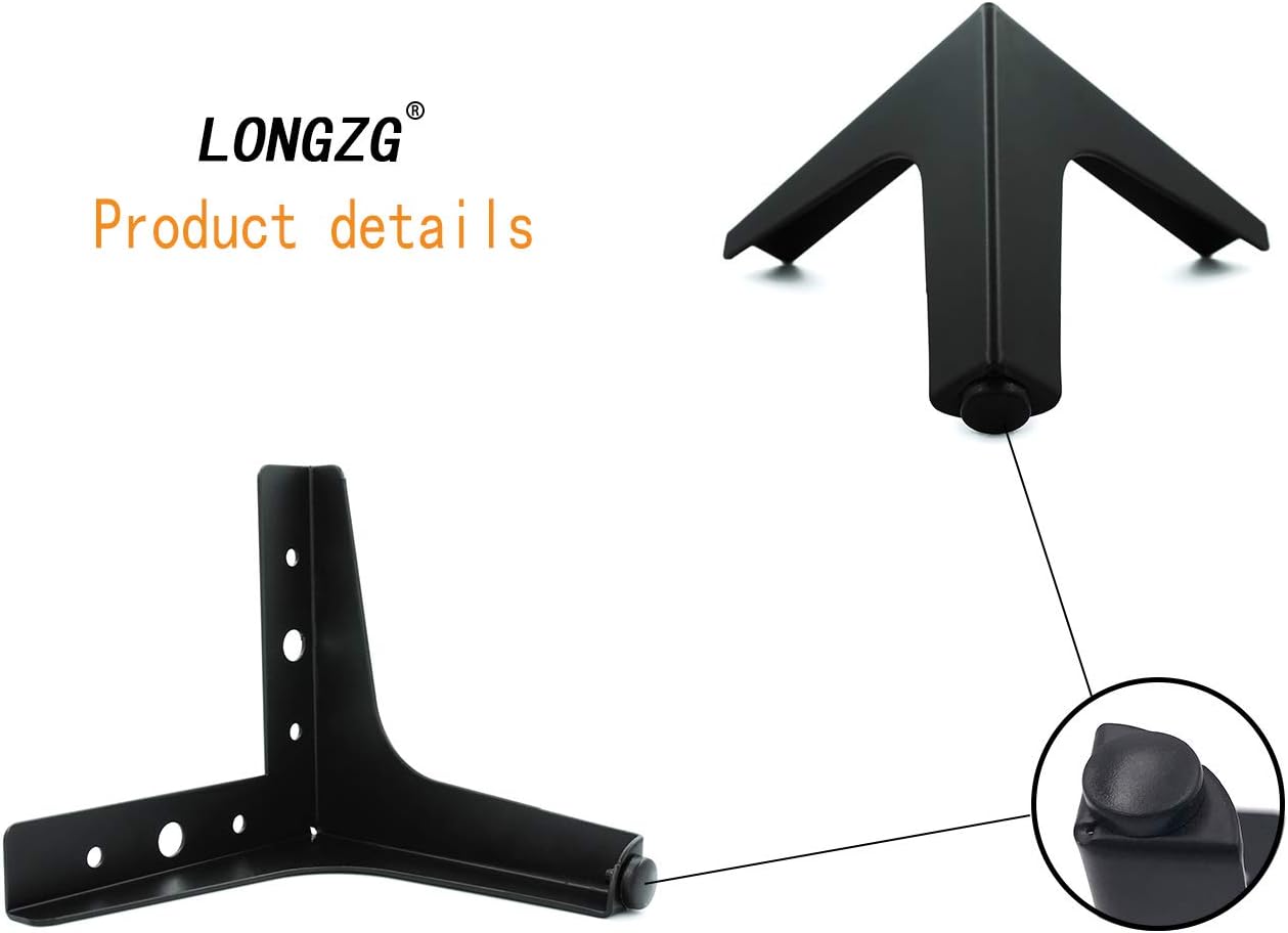 Thumbnail 6 de LONGZG 4 Metall-Möbelfüße (15 cm), schwarz – DIY Dreiecktischbeine für Schrank, Sofa & Couchtisch