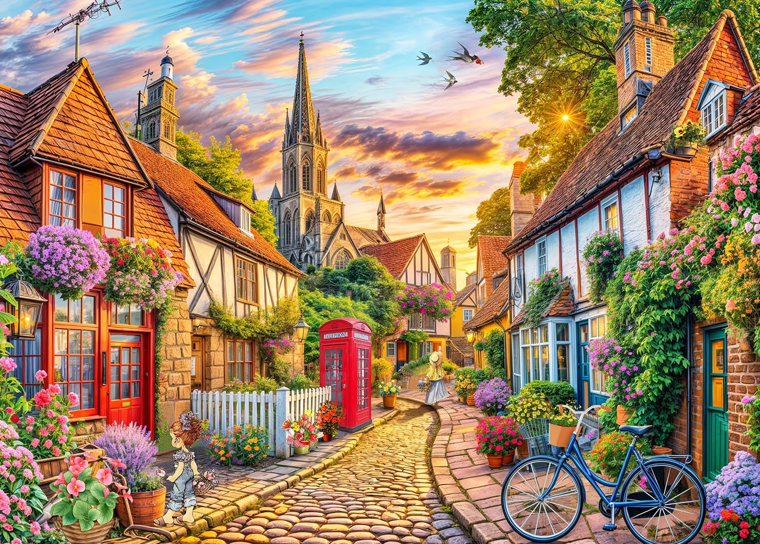 Detalle de Puzzle 1000 Teile für Erwachsene – klassisch, charmant und dekorativ