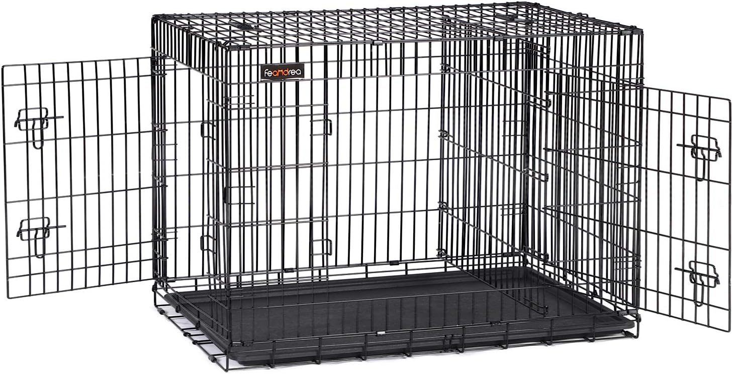 Detalle de Feandrea PPD36BK Gabbia per Cani L 92,5×57,5×64 cm
