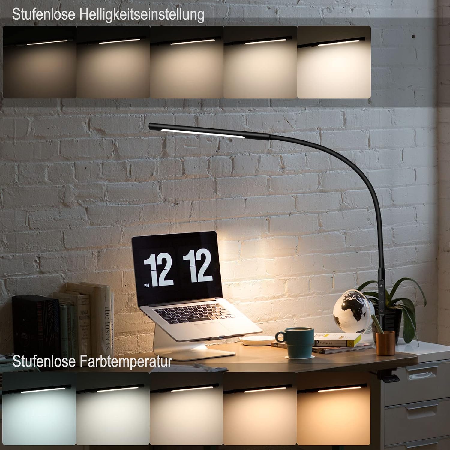 Detalle de EYOCEAN LED Schreibtischlampe 12W dimmbar