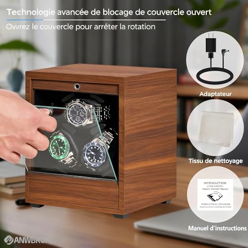 Thumbnail 3 de ANWBROAD Remontoir Montre Automatique 4 Modes – 3 Montres, Moteur Mabuchi Ultra-Silencieux