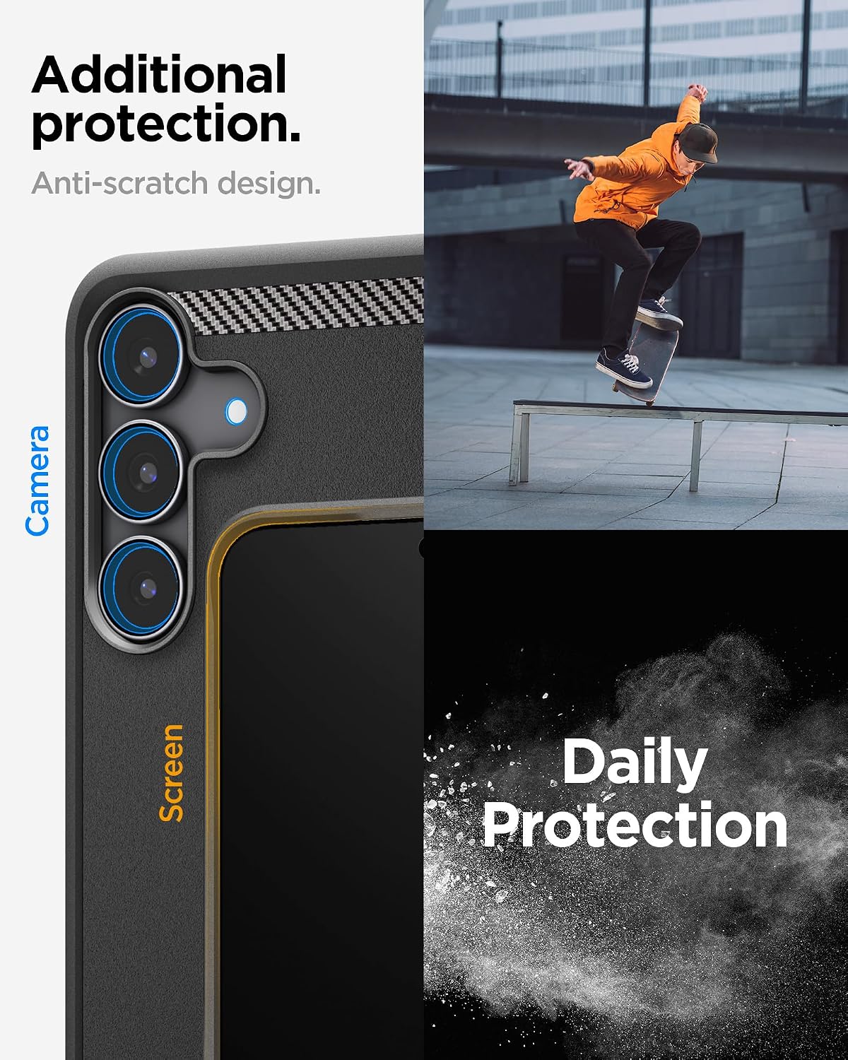 Thumbnail 3 de Spigen Rugged Armor compatibile con Galaxy S25 FE – Cover Rugged Armor in nero opaco
