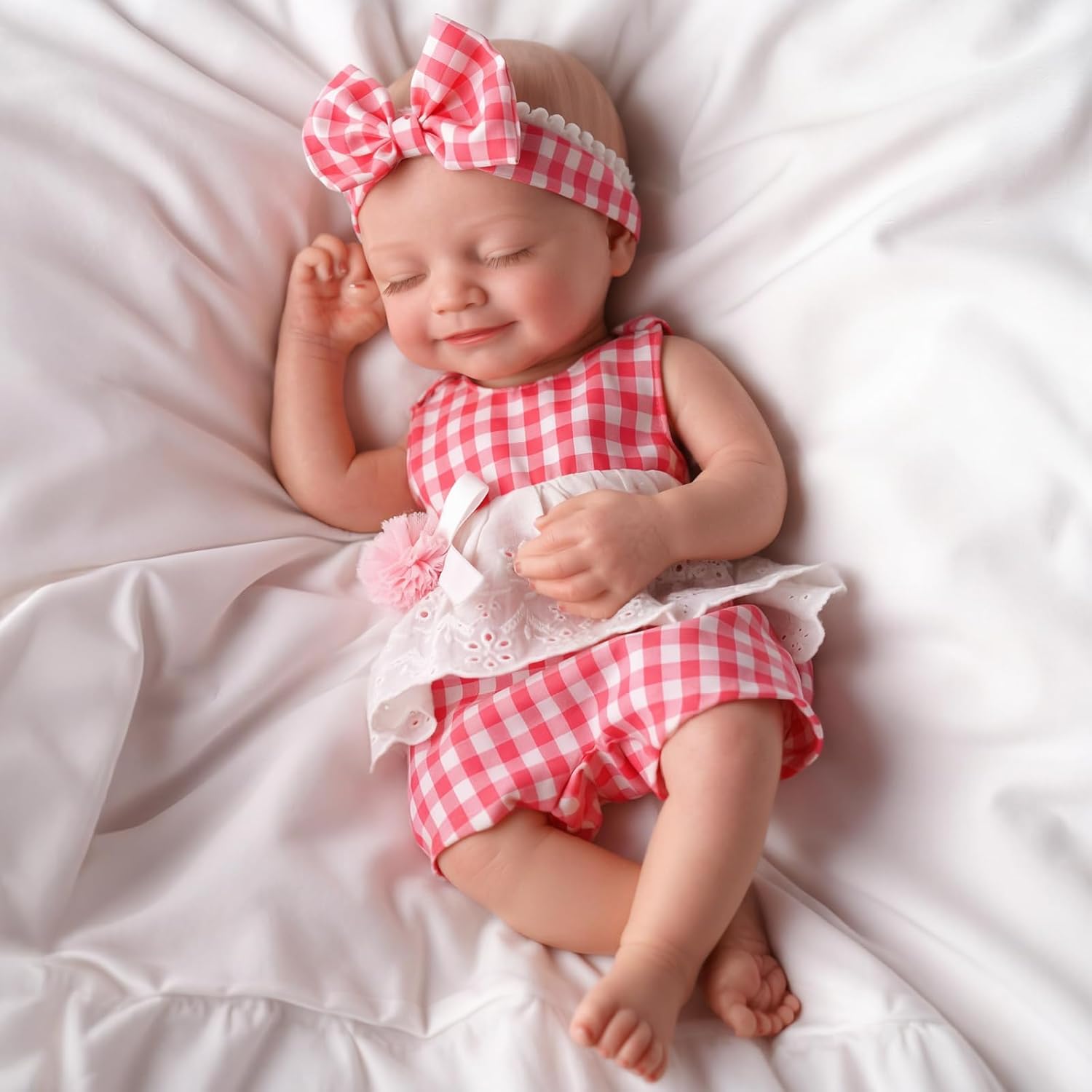 Detalle de BABESIDE 16" Sleeping Silicone Reborn Baby Doll with Feeding Kit (Full Platinum Silicone)