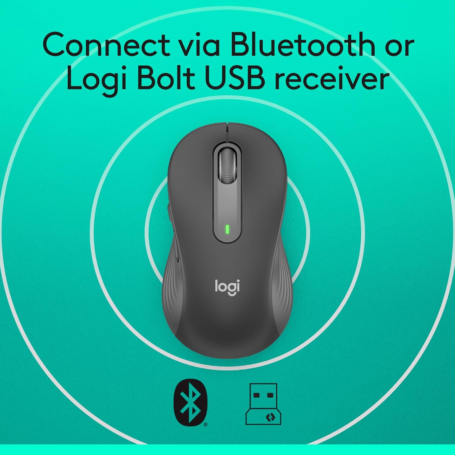 Thumbnail 6 de Logitech Signature M650 L wireless mouse (Bluetooth, SilentTouch, SmartWheel) for large hands – Grey