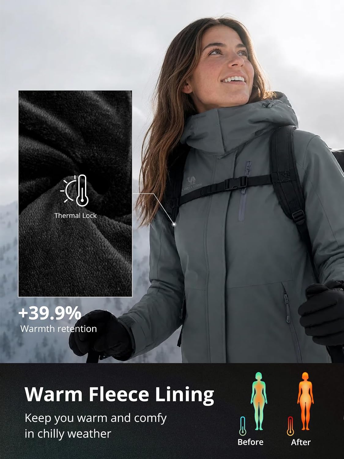 Detalle 2 de CAMELSPORTS Women's Ski Jacket Fleece
