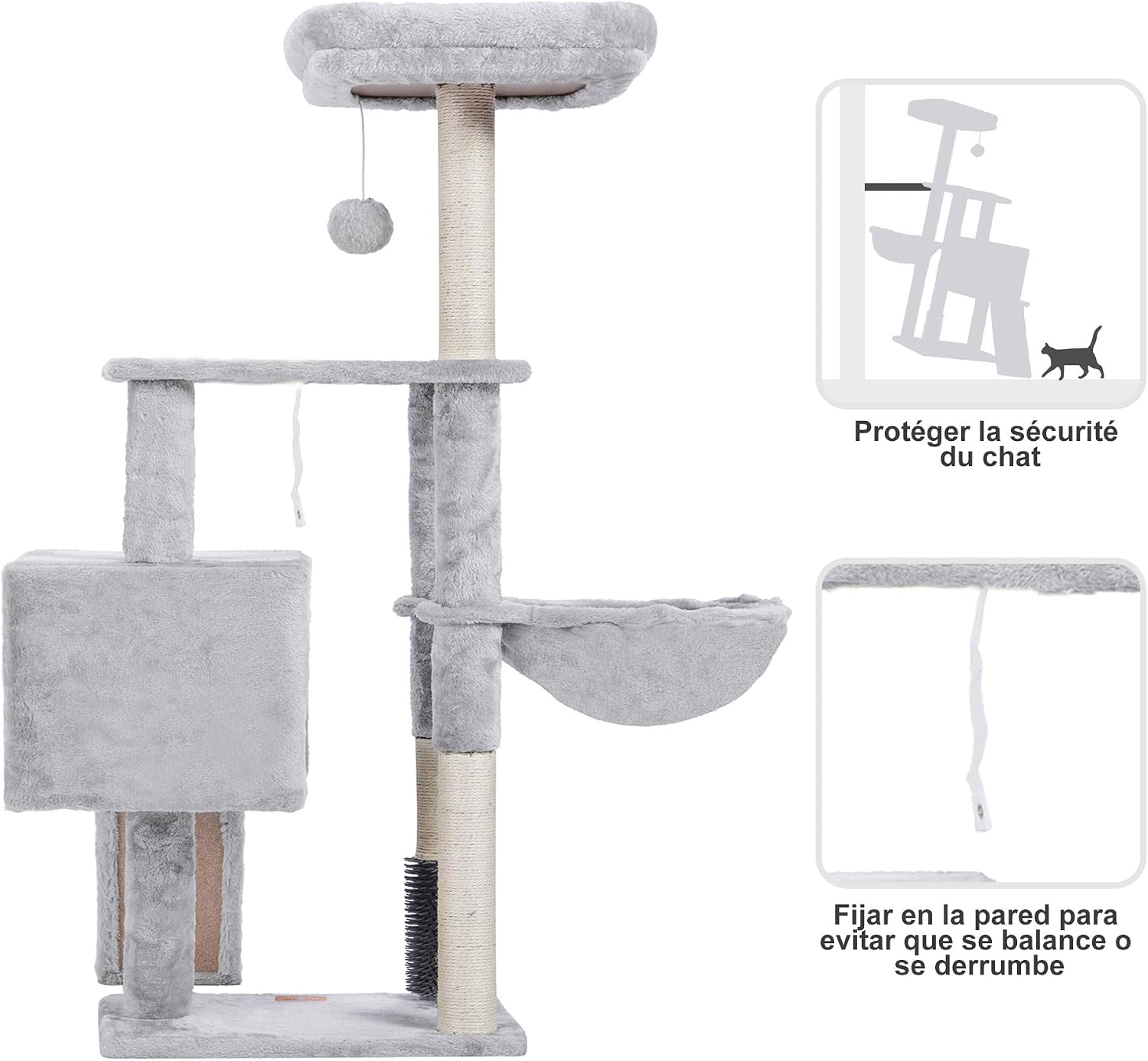 Thumbnail 6 de Heybly Arbre à Chat HCT005SW Gris clair