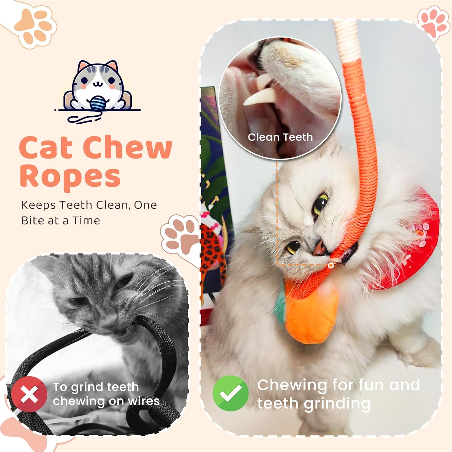Detalle 2 de winbarry Cat Toys catnip chew toy for kittens 🐱