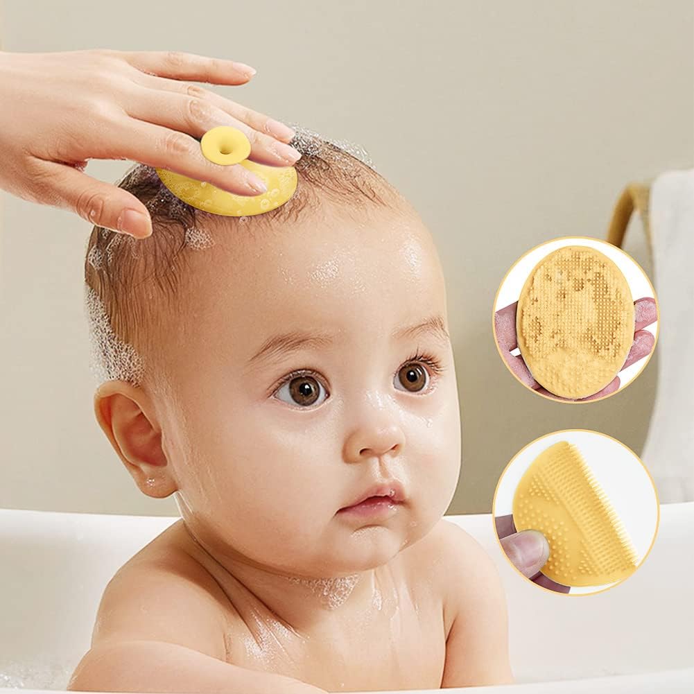 Thumbnail 5 de Aolso – Ensemble de 3 Brosse bain bébé en silicone et bois naturel pour croûtes de lait et peau sèche