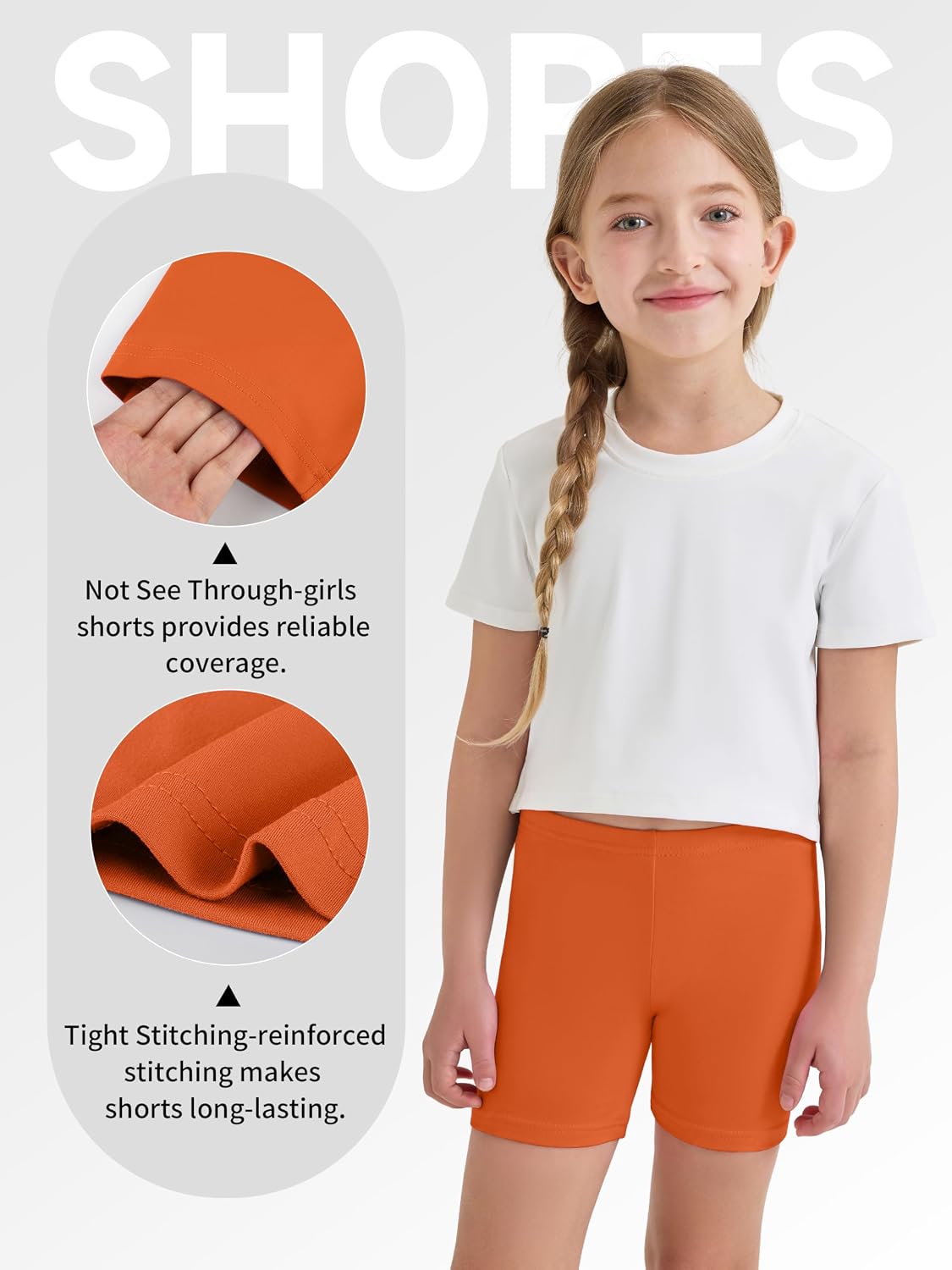 Thumbnail 3 de FEOEOR 6 Pack Girls Bike Shorts 6-Pack