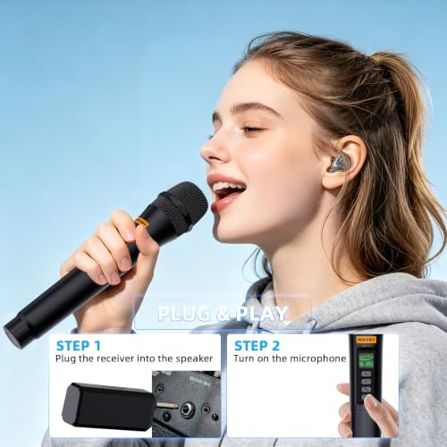 Thumbnail 6 de MRSDY Rechargeable Wireless Microphones with Volume Control and Mute