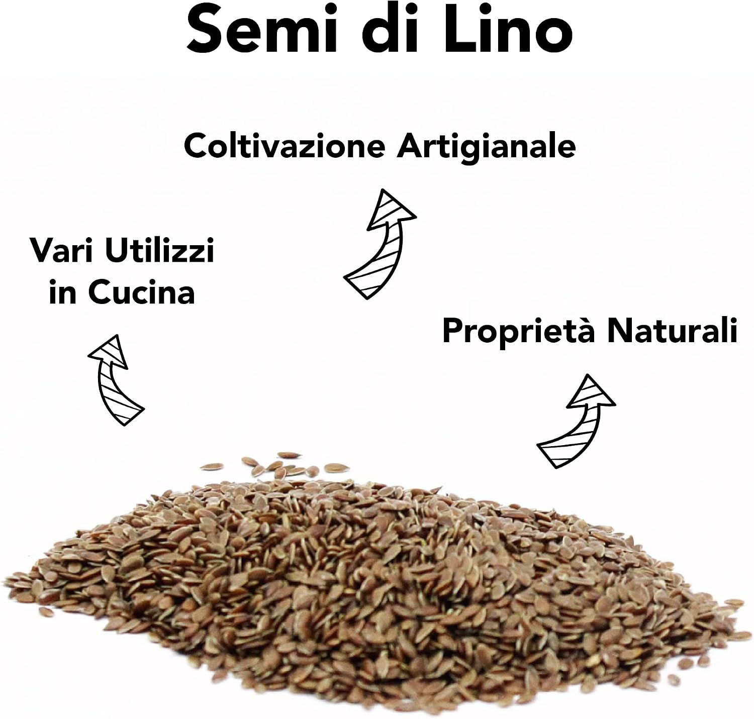 Detalle de Semi di Lino Biologici - 250 g, Omega3, Fibre e Lignani
