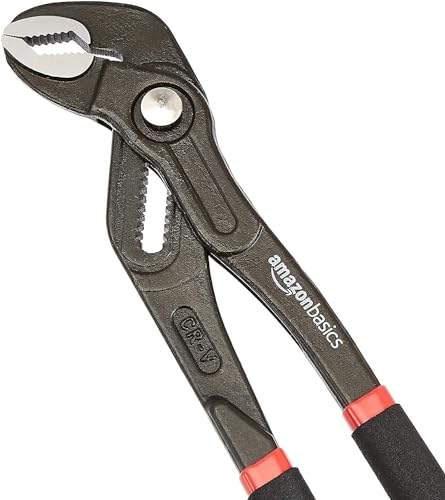 Detalle 2 de Pince à pompe à eau à dégagement rapide Amazon Basics – mors coulissant rainuré 12 po, noir