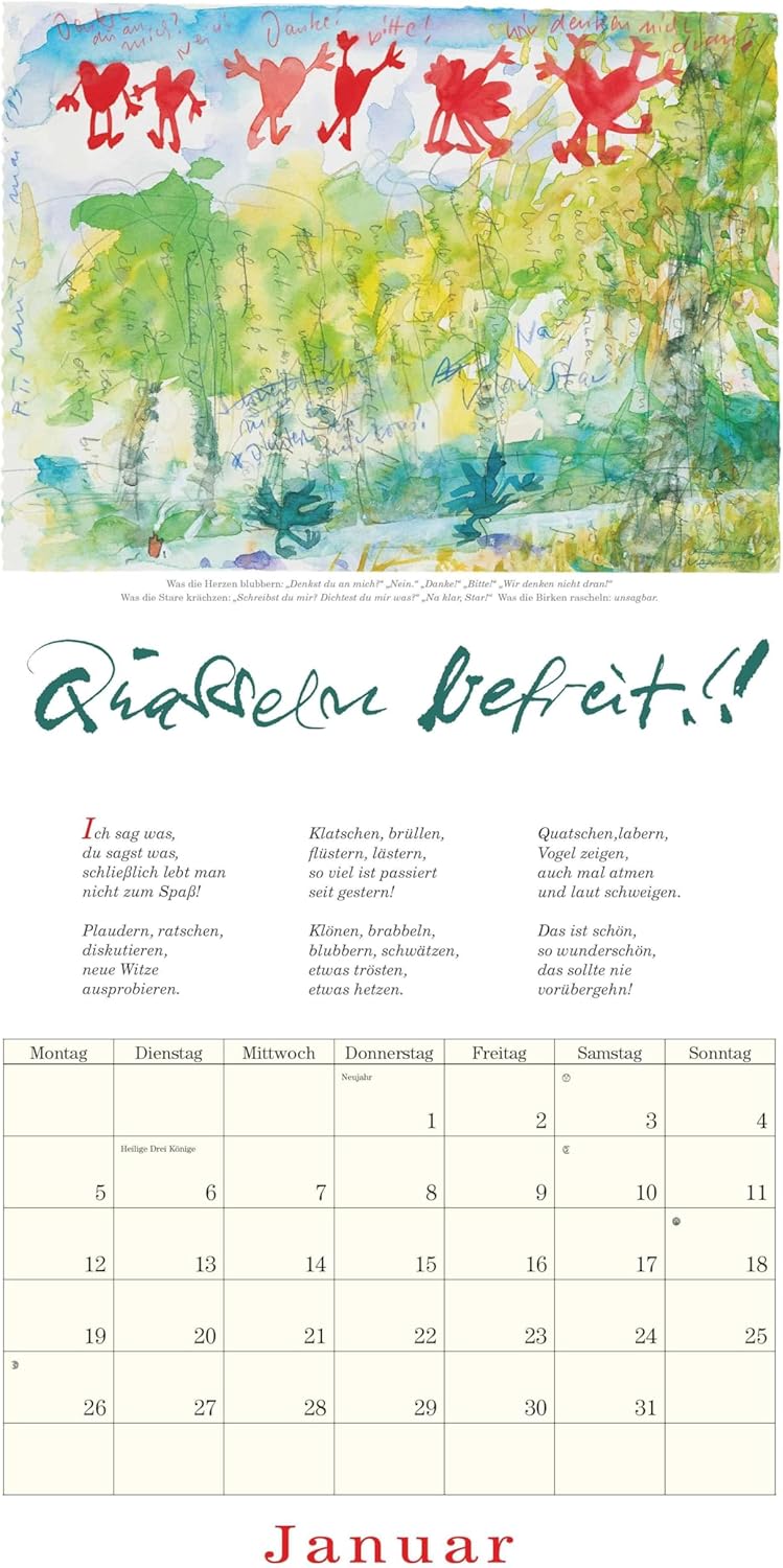 Thumbnail 3 de DUMONT „Der Olle Hansen“ 2026 Broschüren-Wandkalender (30 x 30 cm) mit Gedichten & Illustrationen von Peter-T. Schulz