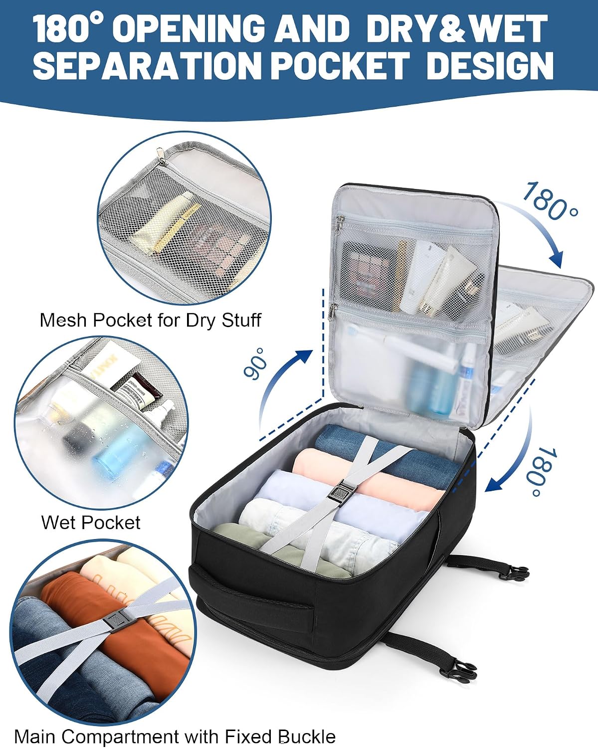 Thumbnail 4 de MOCOCITO Ryanair cabin bag 40x30x20 expandable travel backpack (24L to 30L)