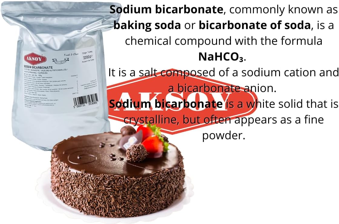 Thumbnail 6 de Aksoy Baking Soda 3.2KG – Pure Sodium Bicarbonate Powder for Baking, Cooking, Cleaning & Odour Removal