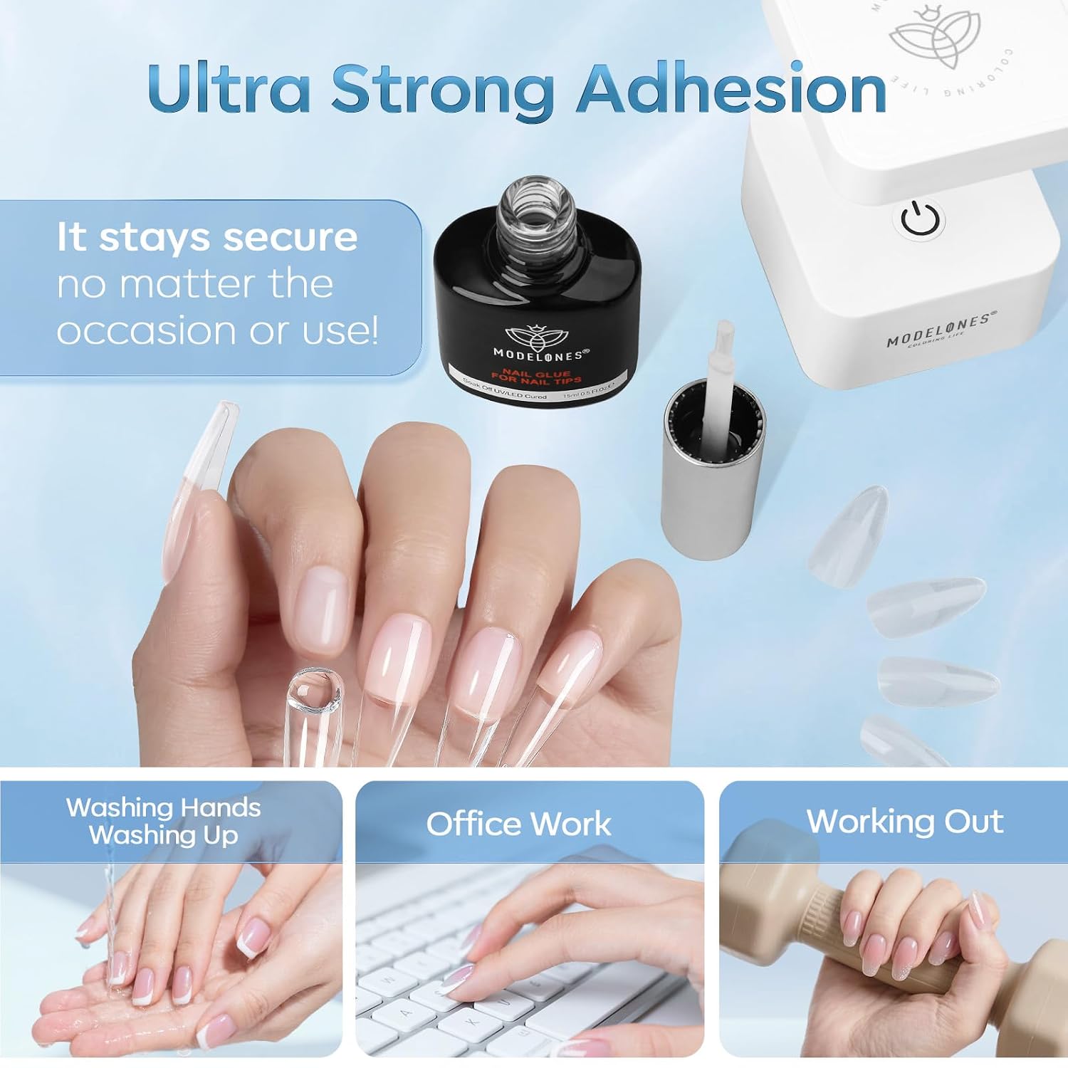 Detalle 2 de Modelones 10 in One Nail Glue Gel 15ml