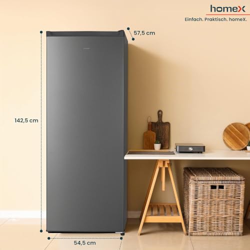 Thumbnail 2 de homeX FS1682E-S Gefrierschrank – 168 L Nutzinhalt, leiser Frei- stehender Tiefkühlschrank in Silber