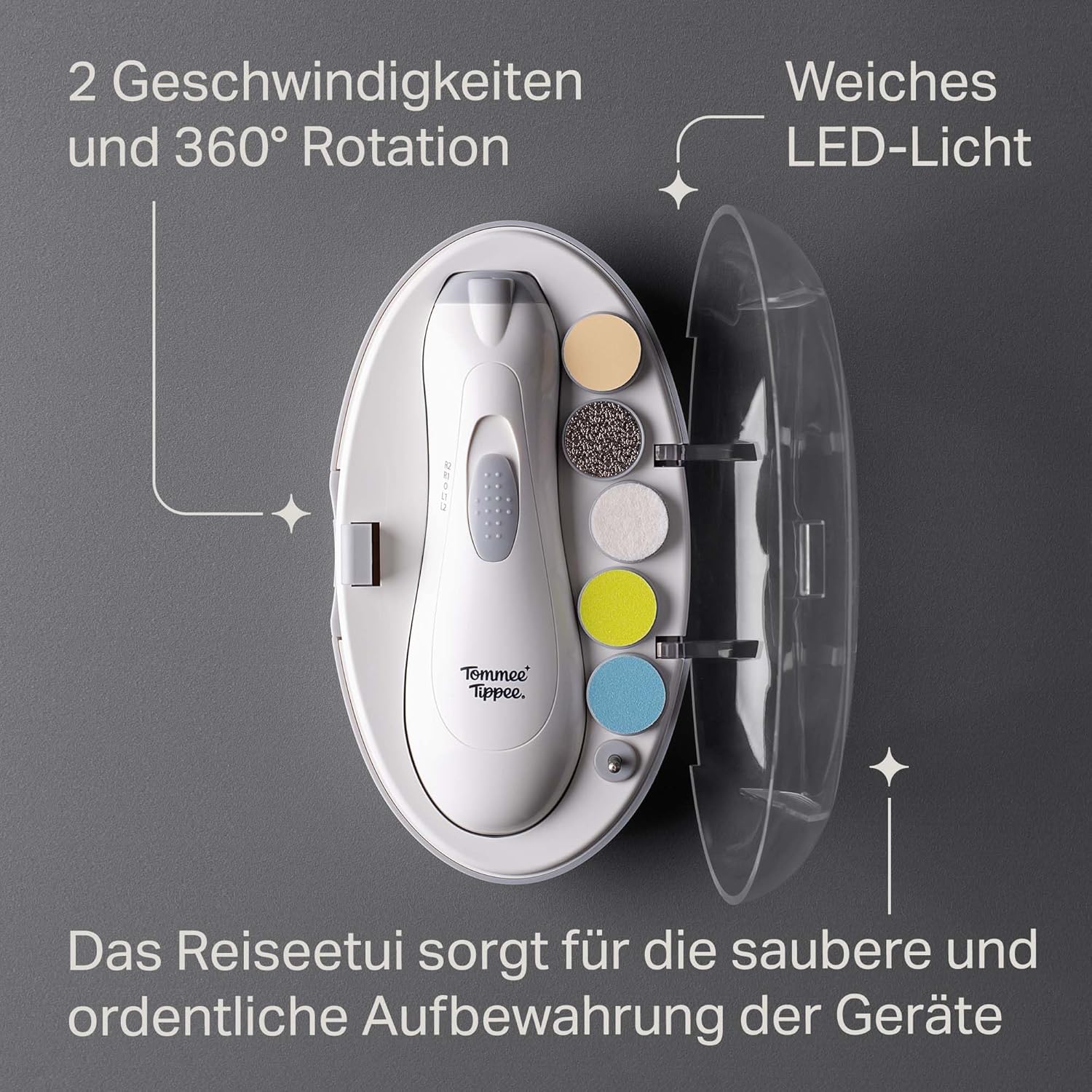 Detalle 2 de Tommee Tippee Elektrischer Nagelfeilen-Trimmer
