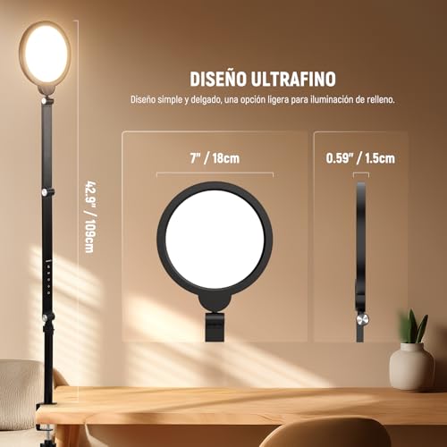 Thumbnail 6 de NEEWER R18 Ring Light 18 cm dimmerabile 18W per selfie