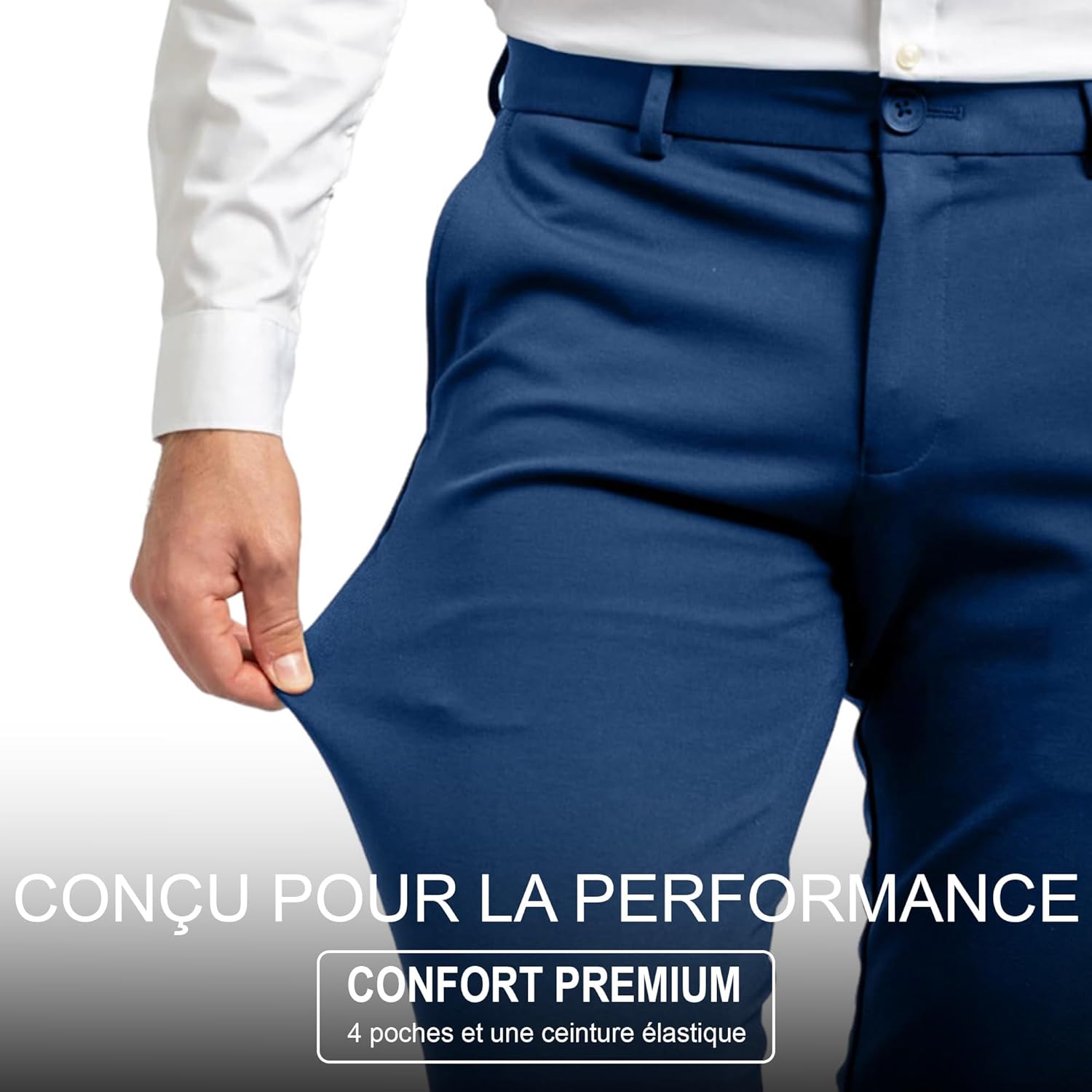 Thumbnail 4 de Performance Pants — Pantalon Stretch élégant pour Homme, coupe ajustée et confort durable