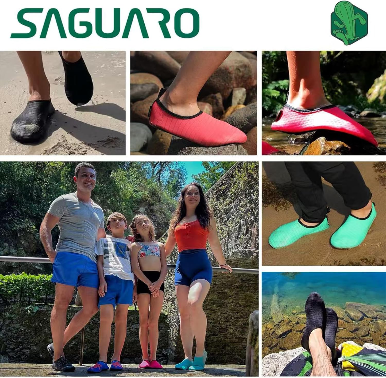 Thumbnail 1 de SAGUARO Chaussures Aquatiques Enfant – Chaussons de Plongée Respirants et Légers pour Plage, Piscine et Sports Nautiques