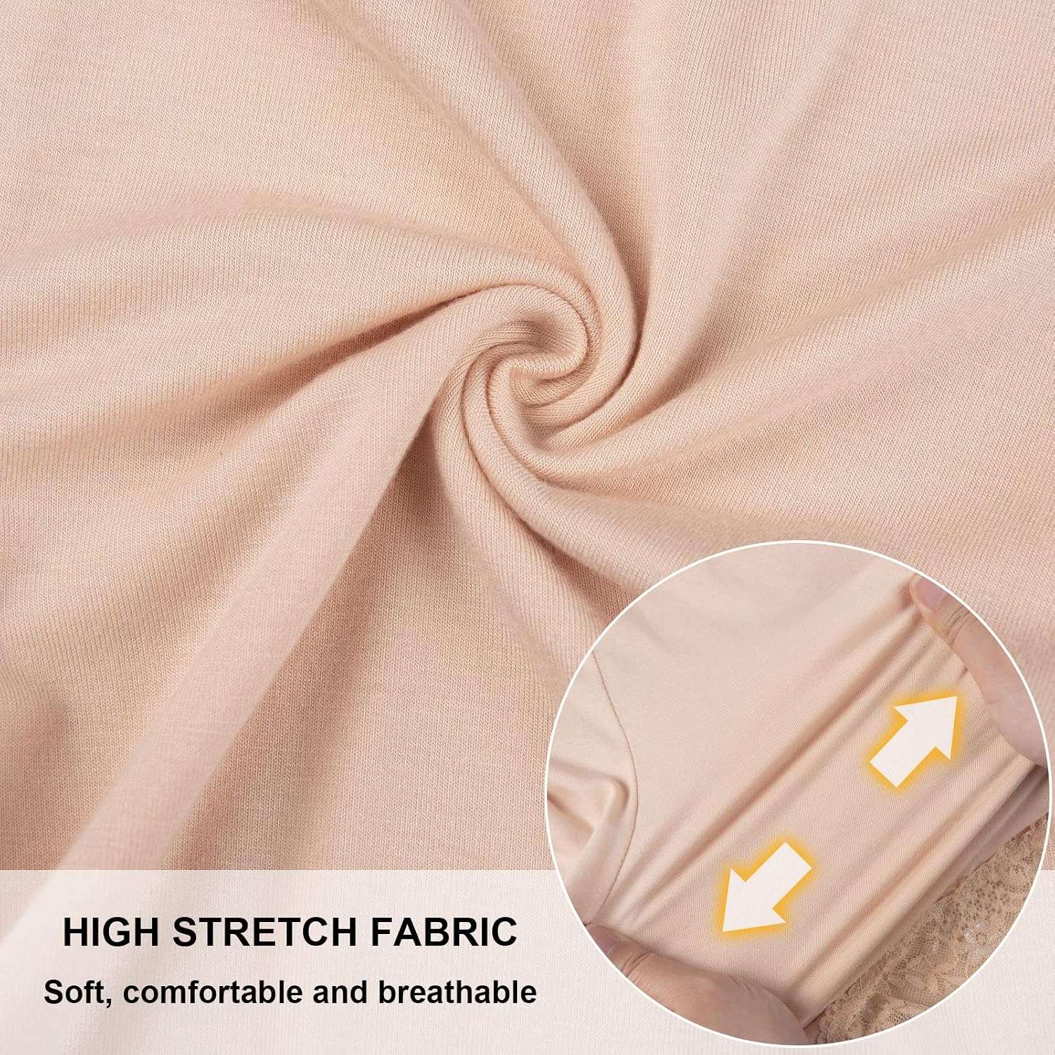 Detalle de Tuopuda Pantaloncini Sottogonna per Donne: anti sfregamento, modelli in pizzo e leggings corti per estate