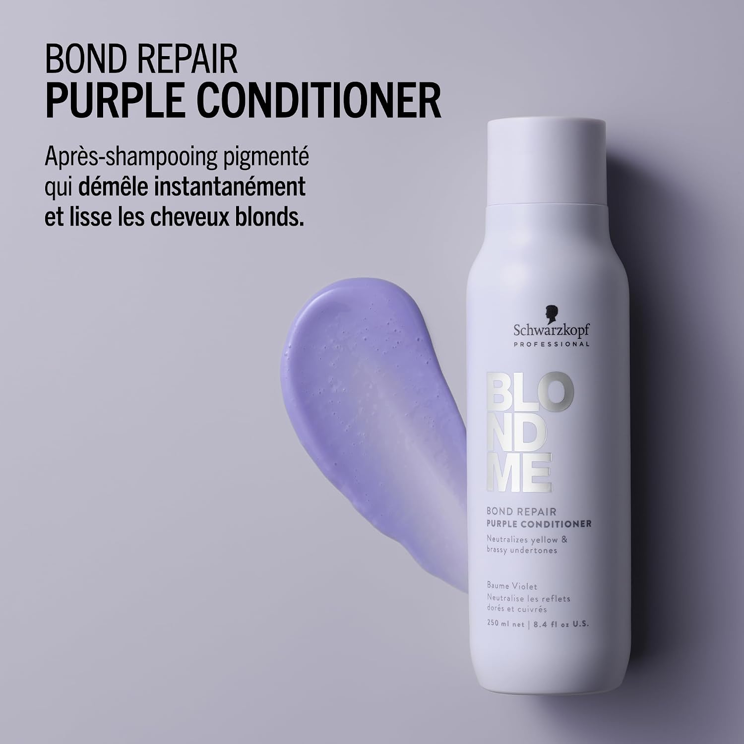 Detalle 2 de Schwarzkopf BLONDME Bond Repair Purple Conditioner