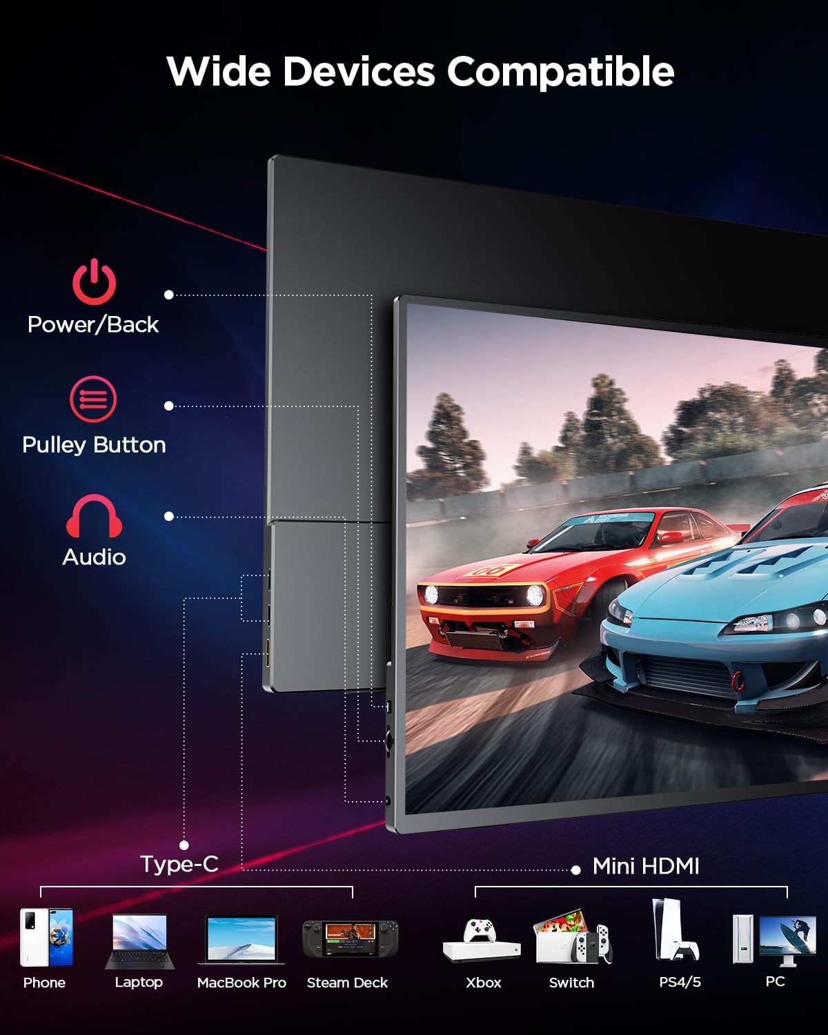Thumbnail 5 de UPERFECT 2K 120Hz Portable Gaming Monitor 16"