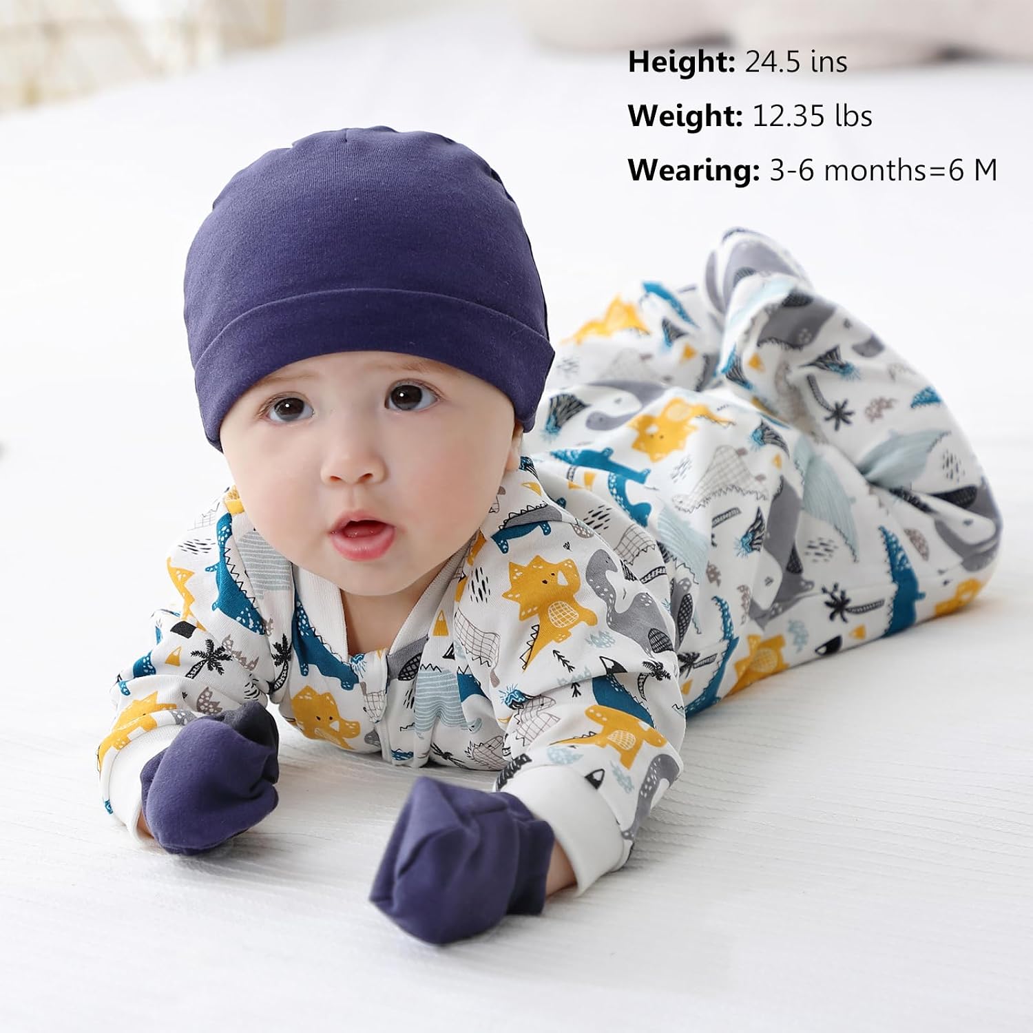 Detalle de MAMIMAKA newborn 2-pack footed sleepsuits with 2-way zip (0–12 months)