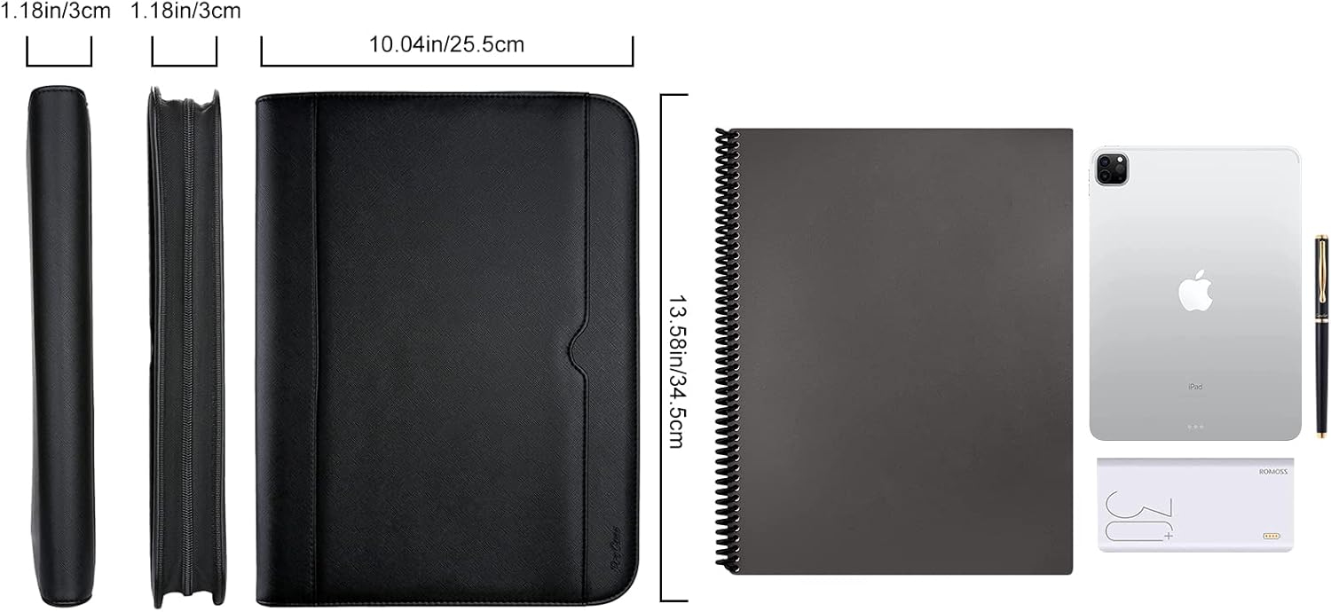 Thumbnail 5 de ProCase A4 Schreibmappe PU Kunstleder 34×25×3 cm 📂