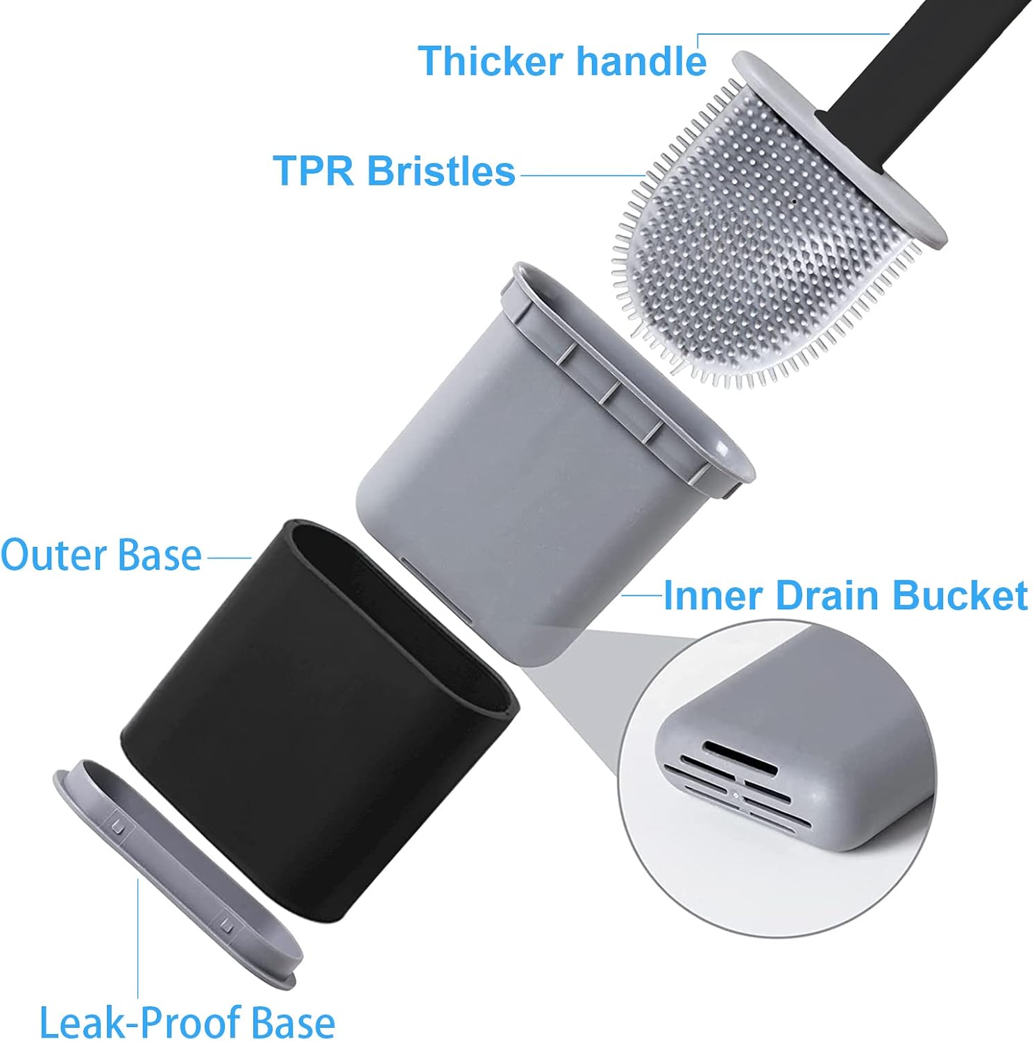 Thumbnail 2 de JIMACRO Bendable Silicone Toilet Brush