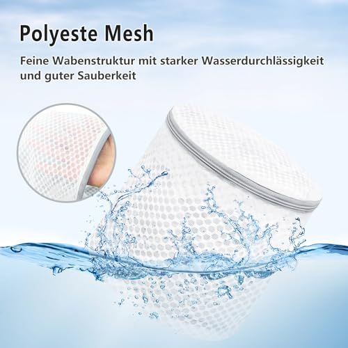 Detalle de Birswoil Wäschenetz für BHs, 3er-Set aus Polyester mit verdecktem Reißverschluss