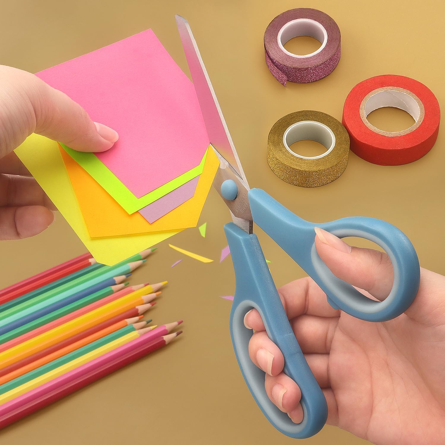 Thumbnail 6 de LONGKEY LY-202411082 8.5" Scissors, 3-Pack Stainless Steel Pastel Set