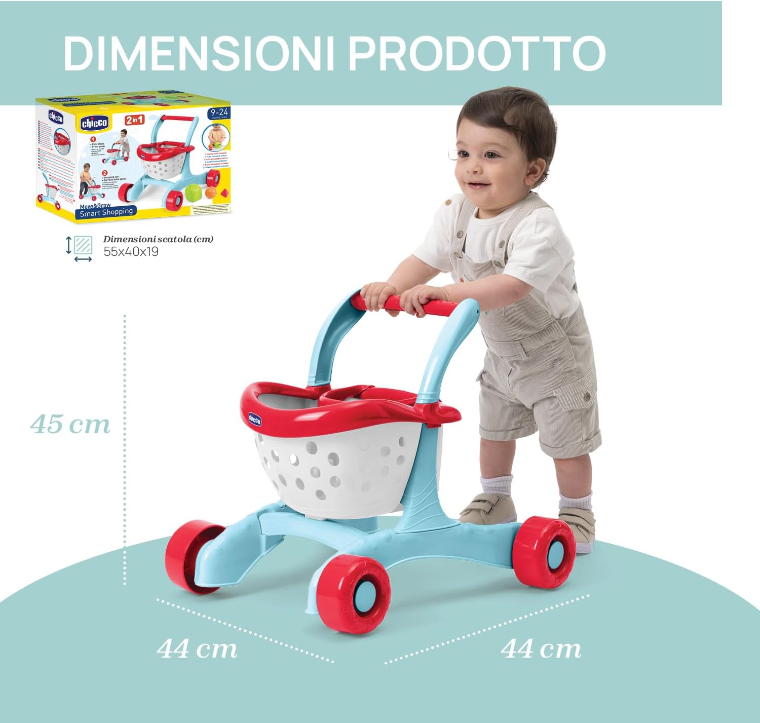 Thumbnail 6 de Chicco Carrello Primi Passi 2in1: walker robusto e centro attività con sedile per bambola