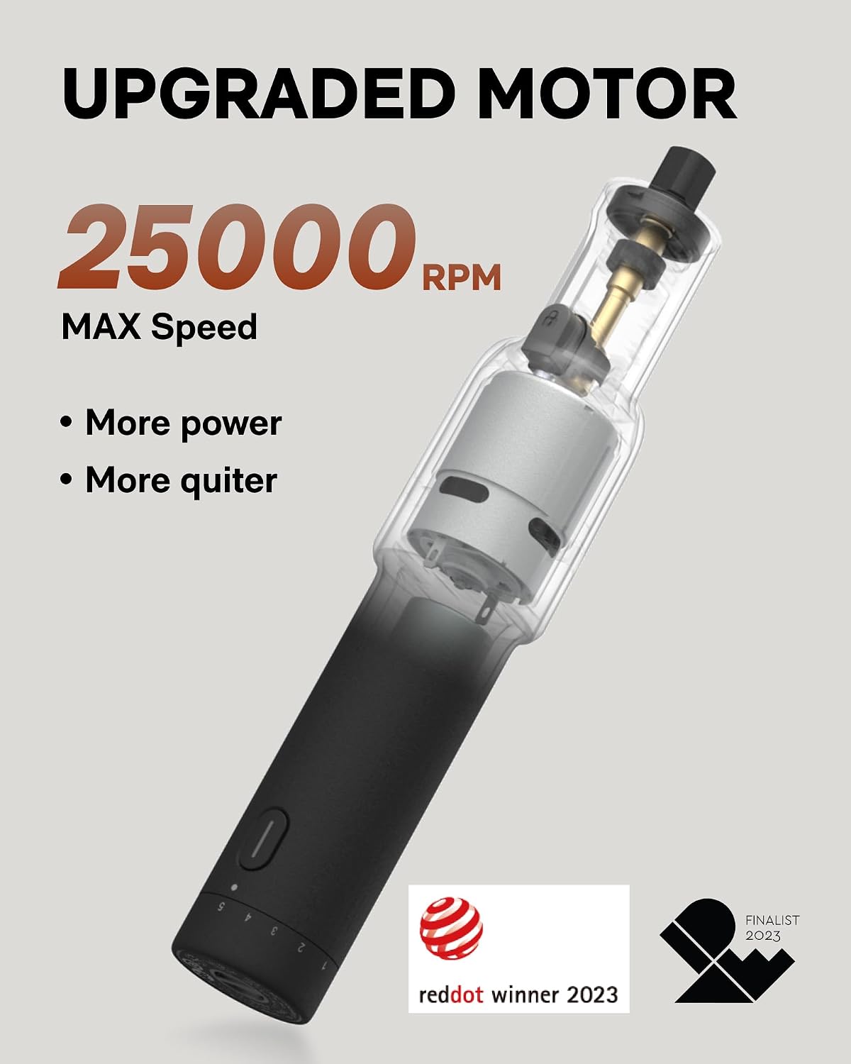 Thumbnail 1 de HOTO 4V Cordless Rotary Tool Kit – 25,000RPM Engraving Pen with 35 Accessories, LED & USB-C