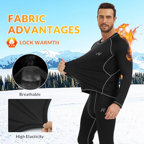 Detalle 2 de MEETYOO sous-vêtements thermiques homme ensemble compression respirant ⚙