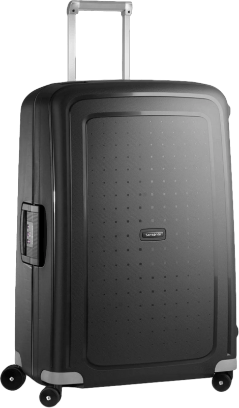 Detalle de Samsonite S'Cure Spinner 75 cm Black – robuster Polypropylen-Reisekoffer mit 102 Litern