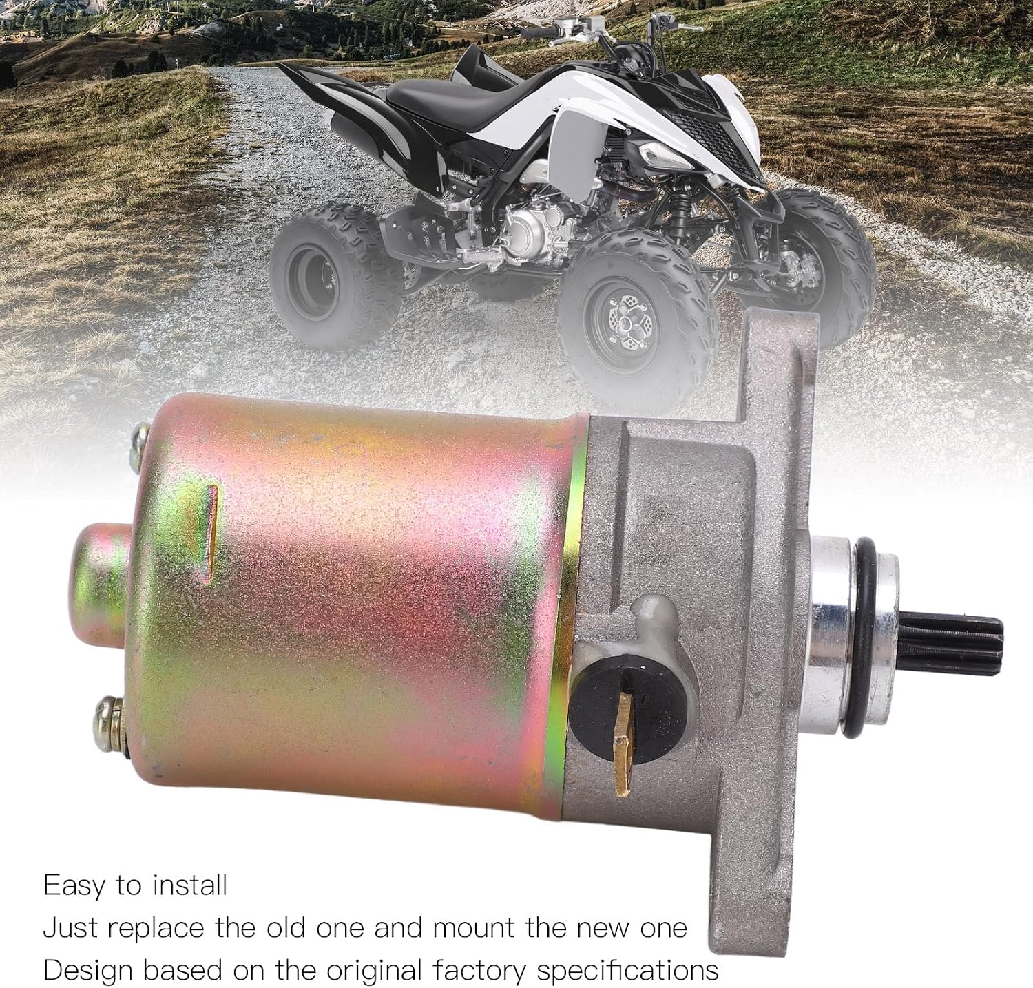 Thumbnail 3 de Yctze elektrisk startmotor för GY6-50/60/80, 12 V DC och 10 tänder