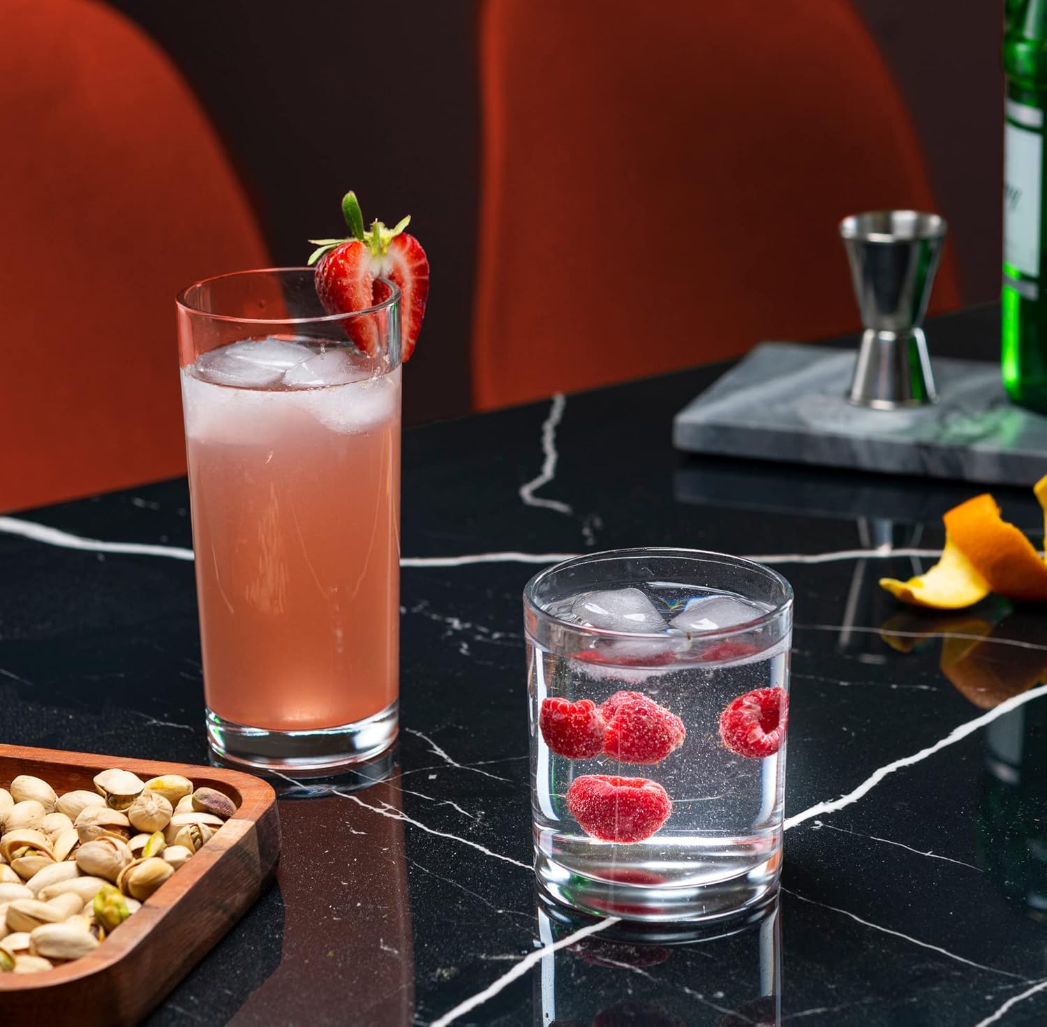 Thumbnail 1 de Le'raze Everyday Drinking Glasses Set of 8 – 4 Tall (16 oz) & 4 Short Rocks (12 oz)