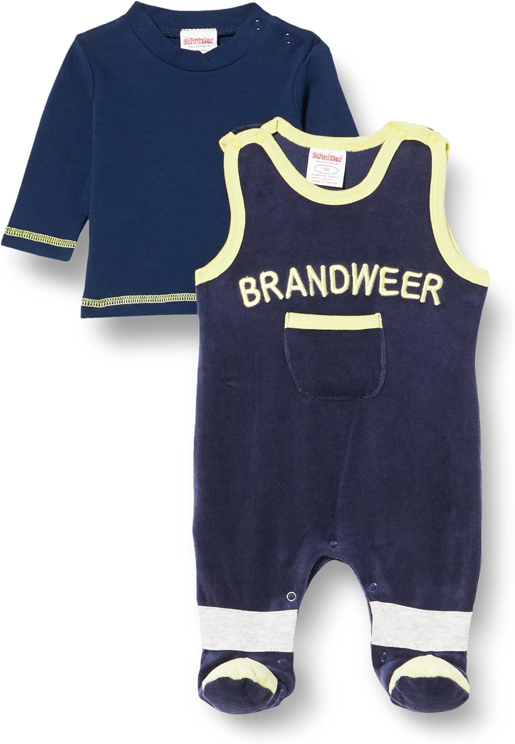Detalle 1 de Ensemble bébé Playshoes Nicki Fire Department – barboteuse + chemise à manches longues