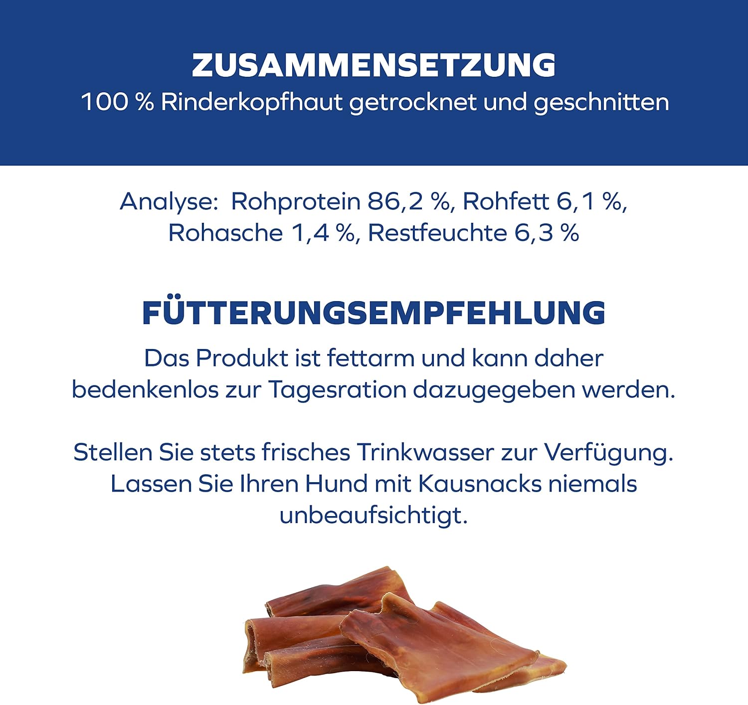 Detalle 2 de Tiernahrung Schwenner Rinderkopfhautplatten 1000g 🍖