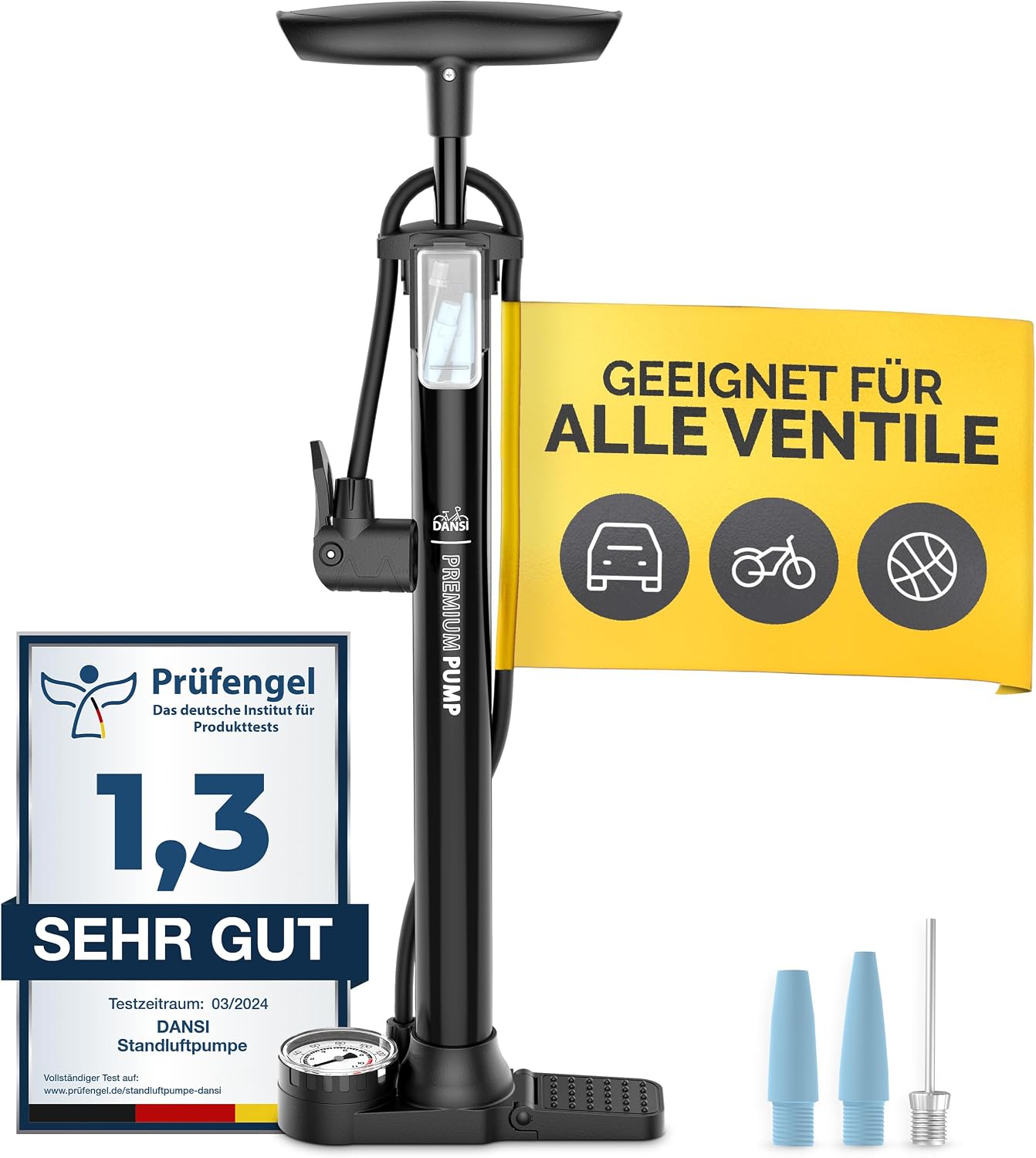 Detalle de DANSI Stand-Fahrradpumpe AV SV DV